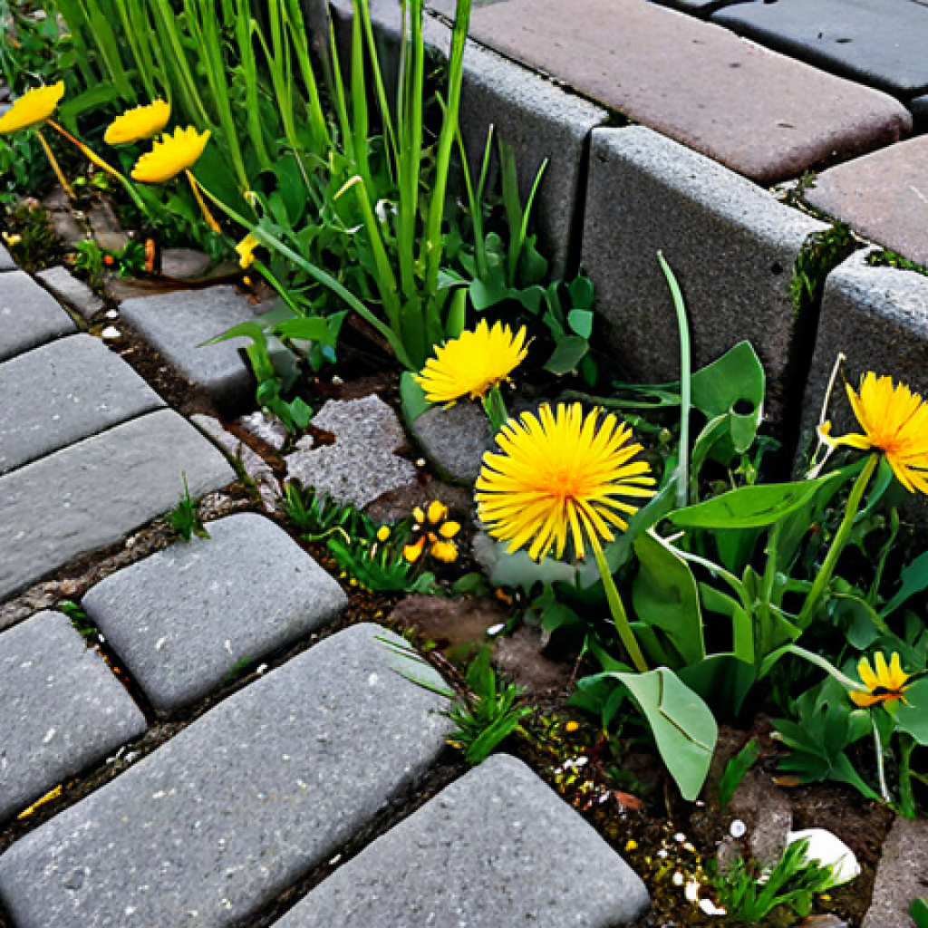 Urban Wildflower Oasis**

"A vibrant close-up photograph of wildflowers growing in a crack in a cobblestone street in Berlin, Germany. Dandelions, daisies, and other native wildflowers are in full bloom, showcasing resilience and beauty in an urban setting. Safe for work, appropriate content, fully clothed, professional photography, perfect anatomy, correct proportions, natural pose, high quality, family-friendly, modest."

**