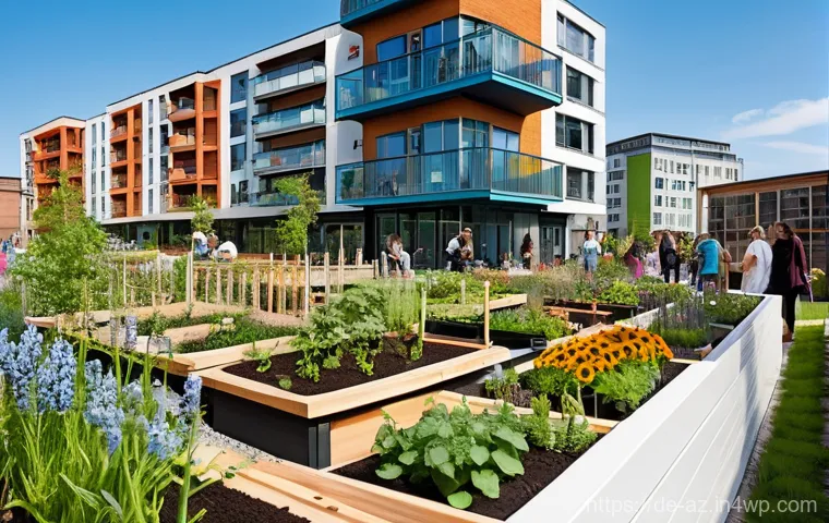 도시에서의 식물 및 동물의 상호작용 - **Prompt:** A vibrant urban oasis showcasing the "superpowers of city flora" on a warm summer day in...