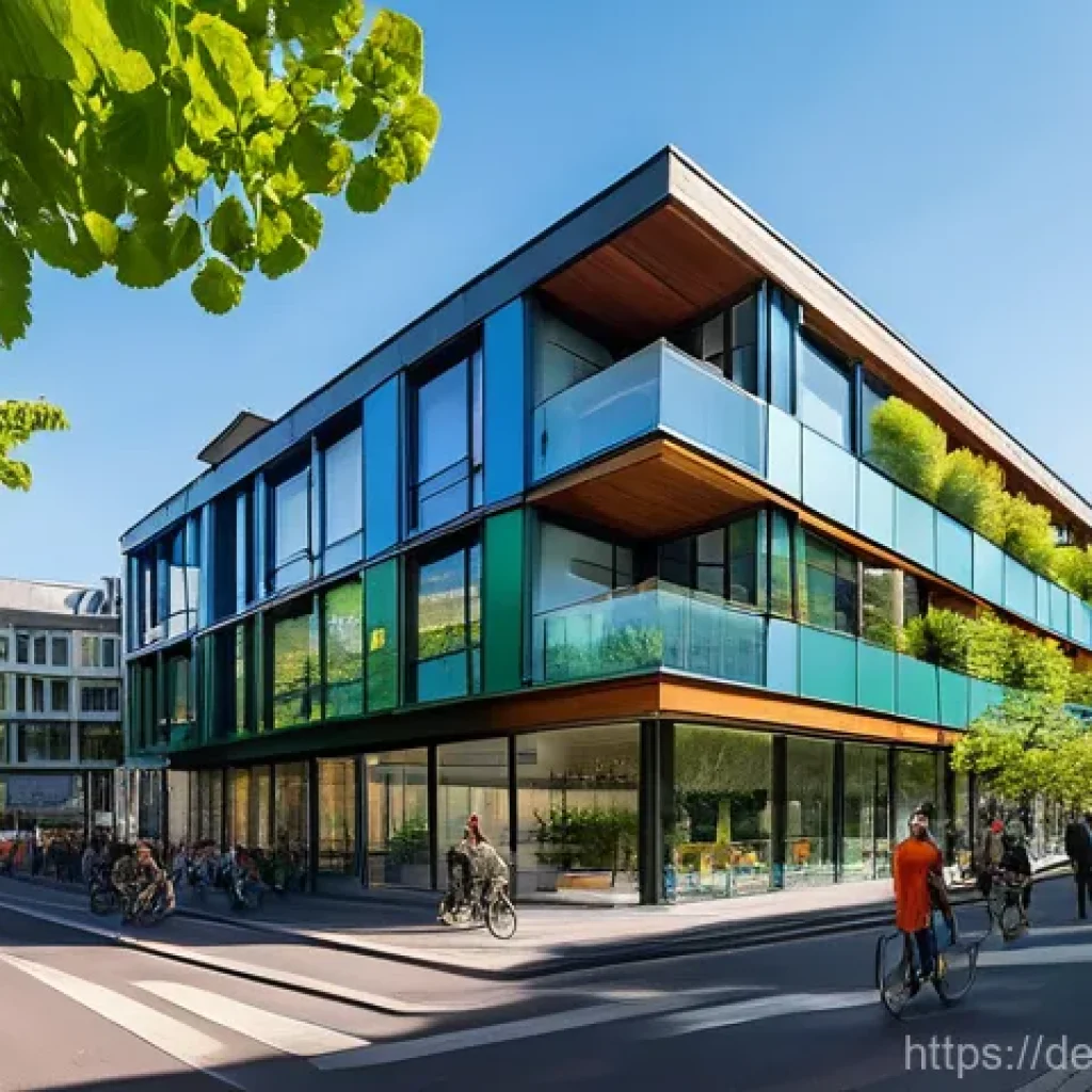 도시 생물다양성 증진의 경제적 가치 - **Prompt 1: Urban Oasis in a German City**
    A wide-angle, vibrant, and optimistic photograph capt...